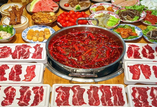 牛筐筐鲜切牛肉自助火锅 牛筐筐鲜切牛肉自助火锅